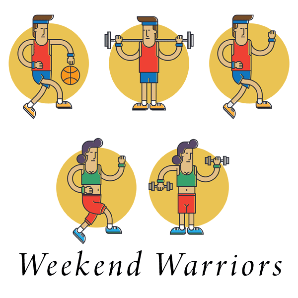 weekend warriors exercising pain relief